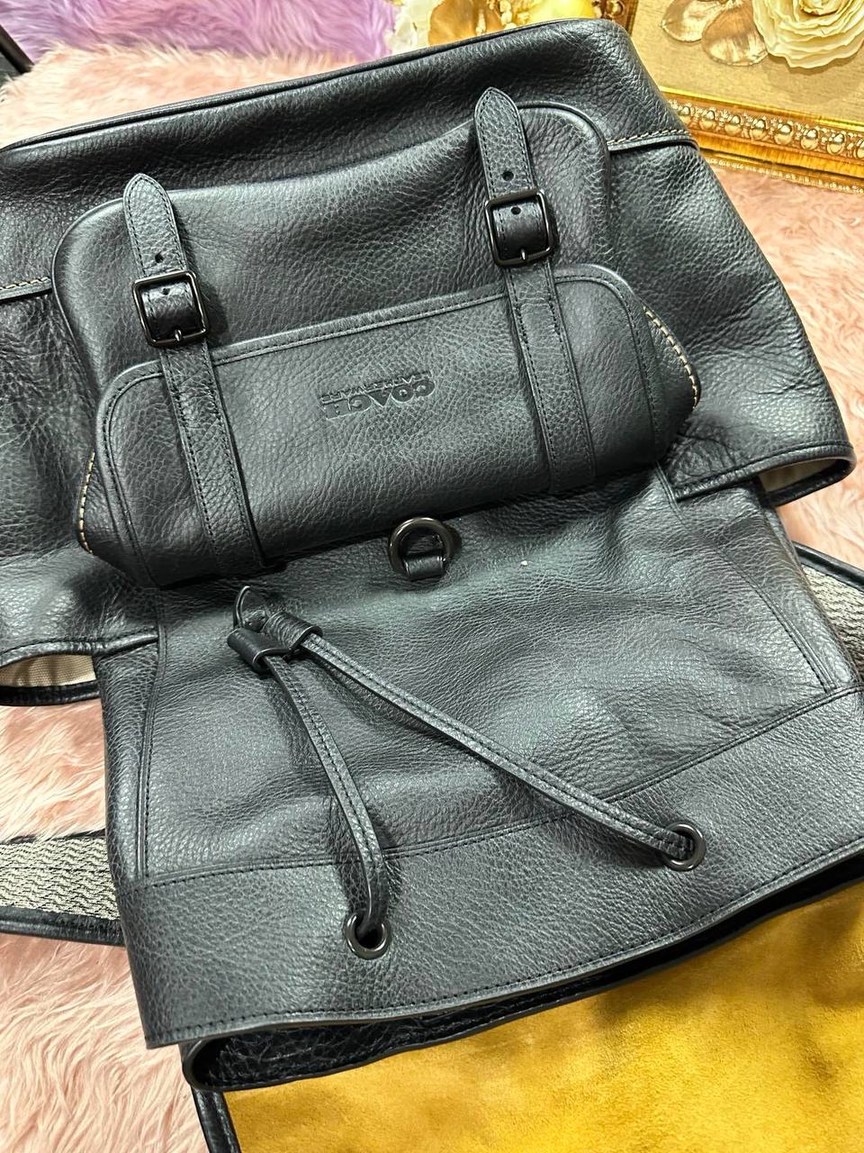 ORIG & IMPORTED Coach Carriage Large Backpack Black Bag