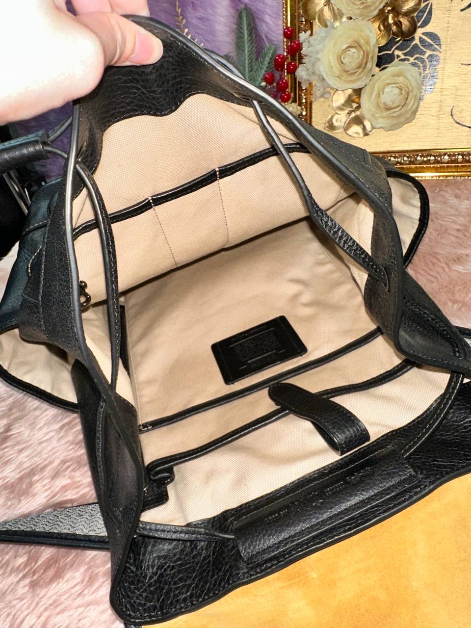 ORIG & IMPORTED Coach Carriage Large Backpack Black Bag