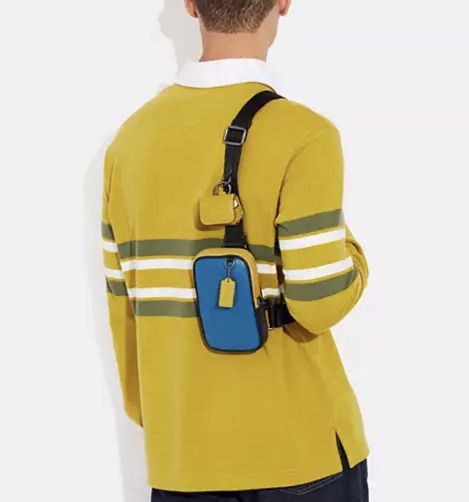 ORIG & IMPORTED COACH Multifunction Phone Pack Blue Men Bag
