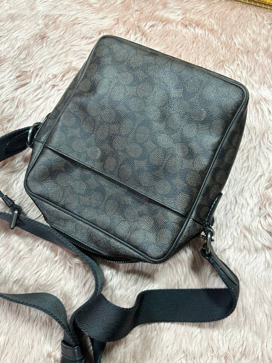 ORIG Preloved Repaired COACH Signature Metropolitan Flight Monogram Men Brown Bag