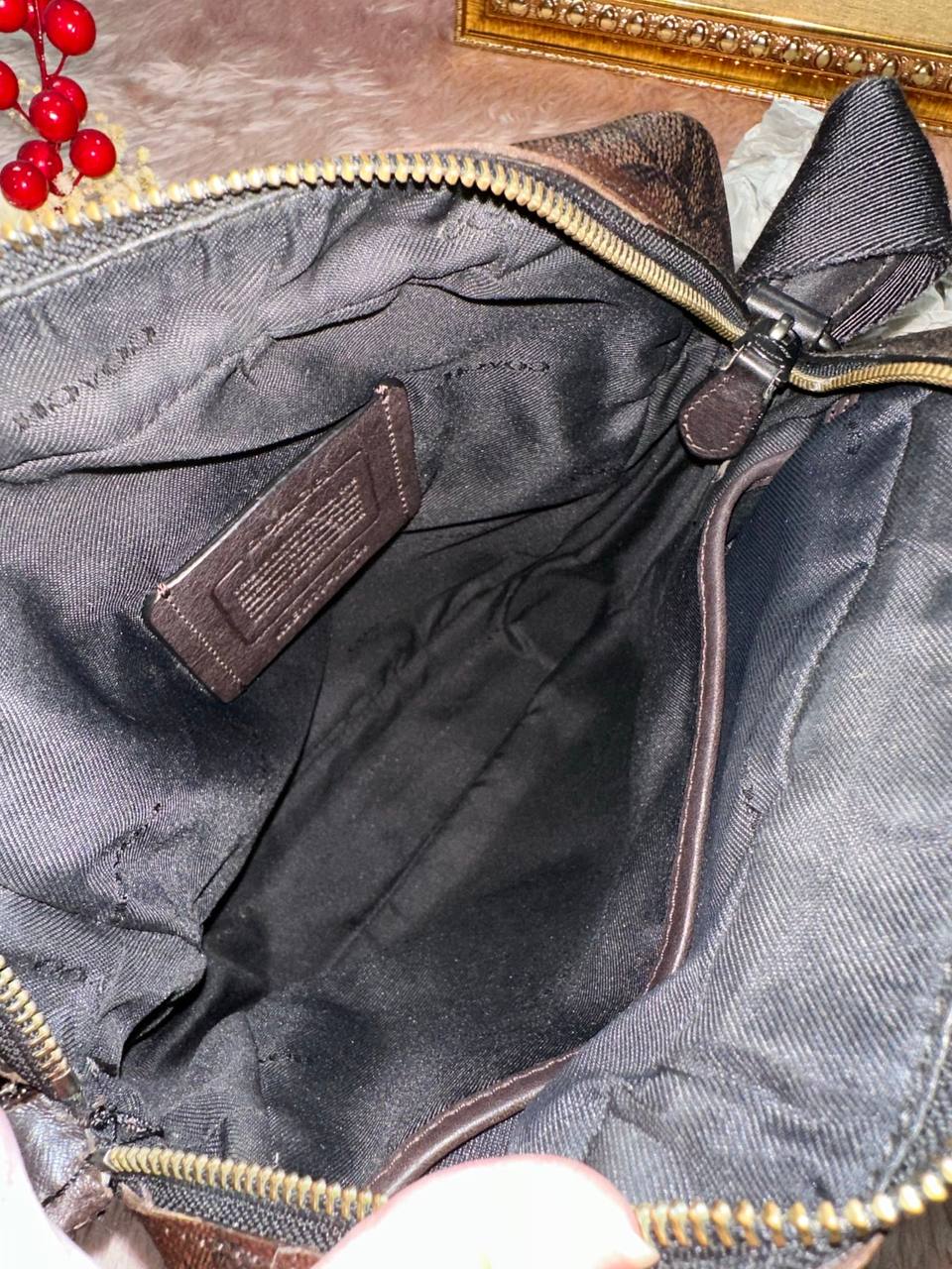 ORIG Preloved Repaired COACH Signature Metropolitan Flight Monogram Men Brown Bag