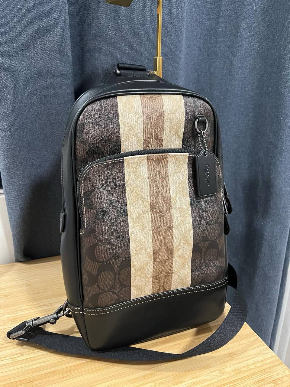 ORIG Preloved Coach Graham Pack In Blocked Brown Men Bag