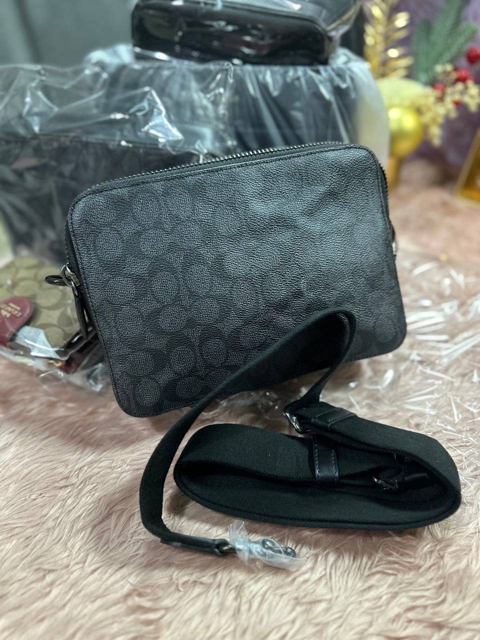ORIG Preloved Coach Retail Charter 24 Crossbody Black Men Bag