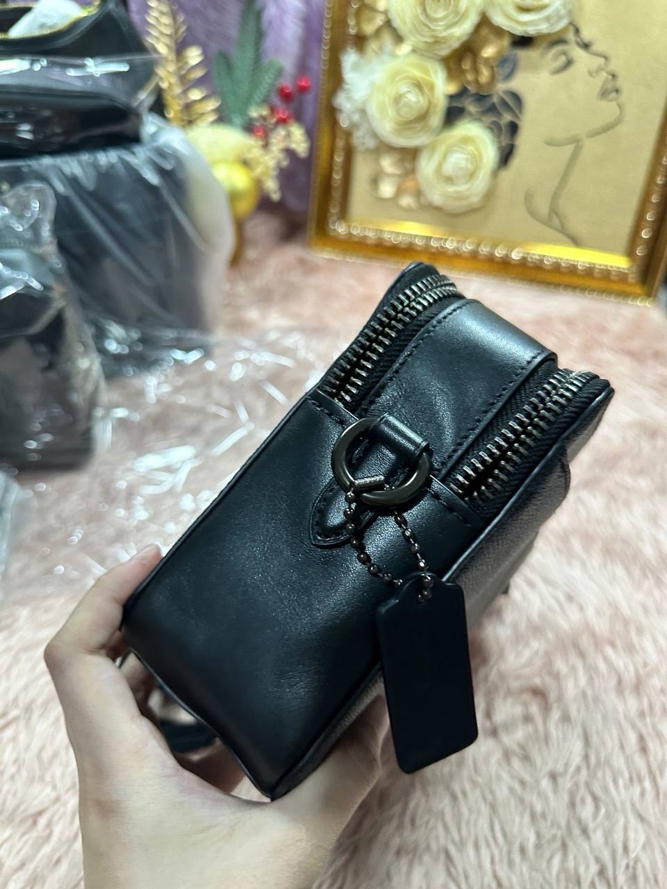 ORIG Preloved Coach Retail Charter 24 Crossbody Black Men Bag