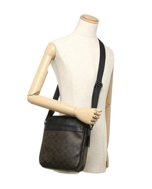 ORIG Preloved Coach Charles Flight Men Bag Brown