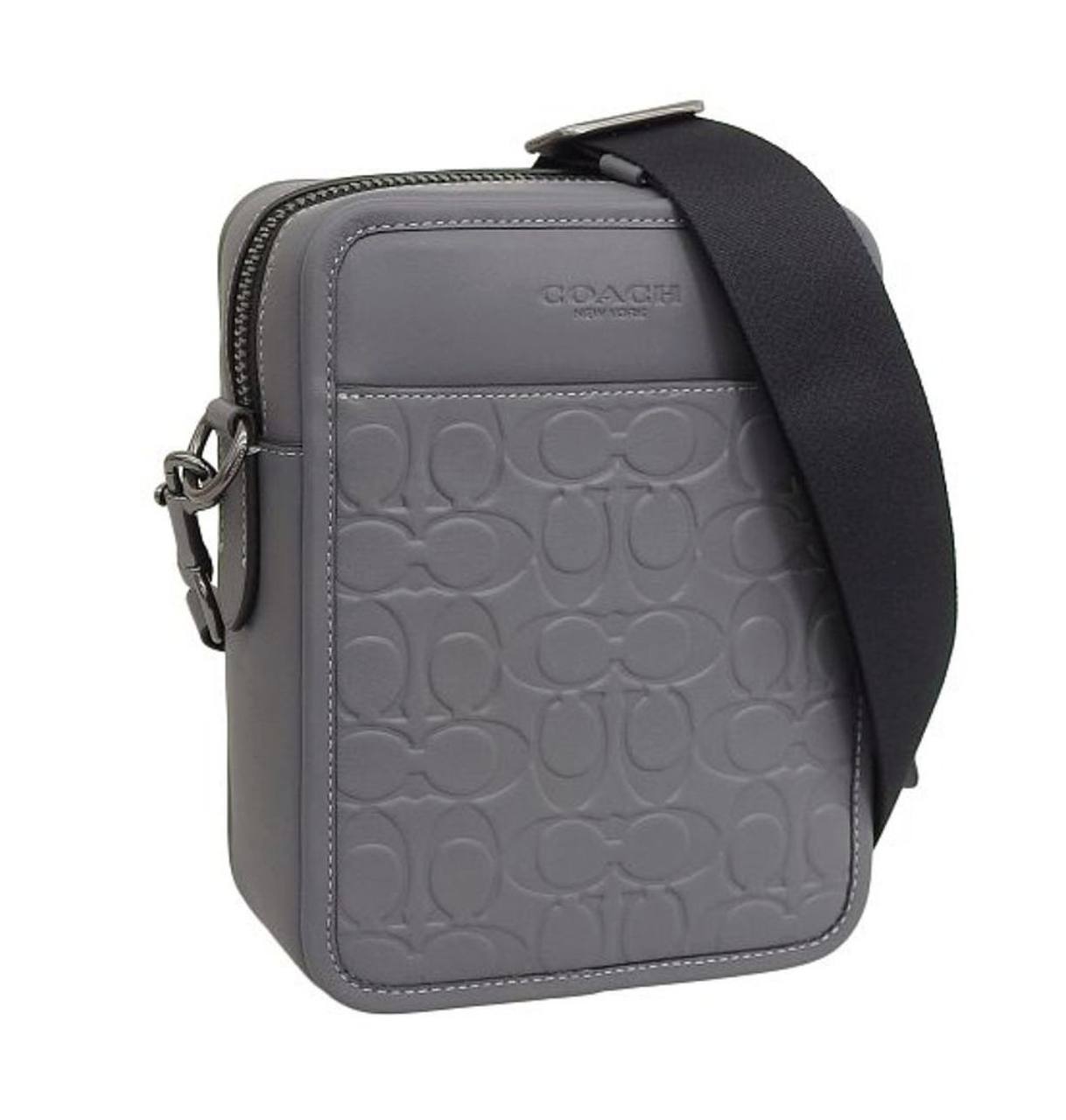 ORIG COACH Sullivan Crossbody In Signature Leather Men Bag Gray