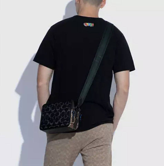 ORIG Preloved Coach X Michael B. Jordan Charter Crossbody Men Bag 24 Black