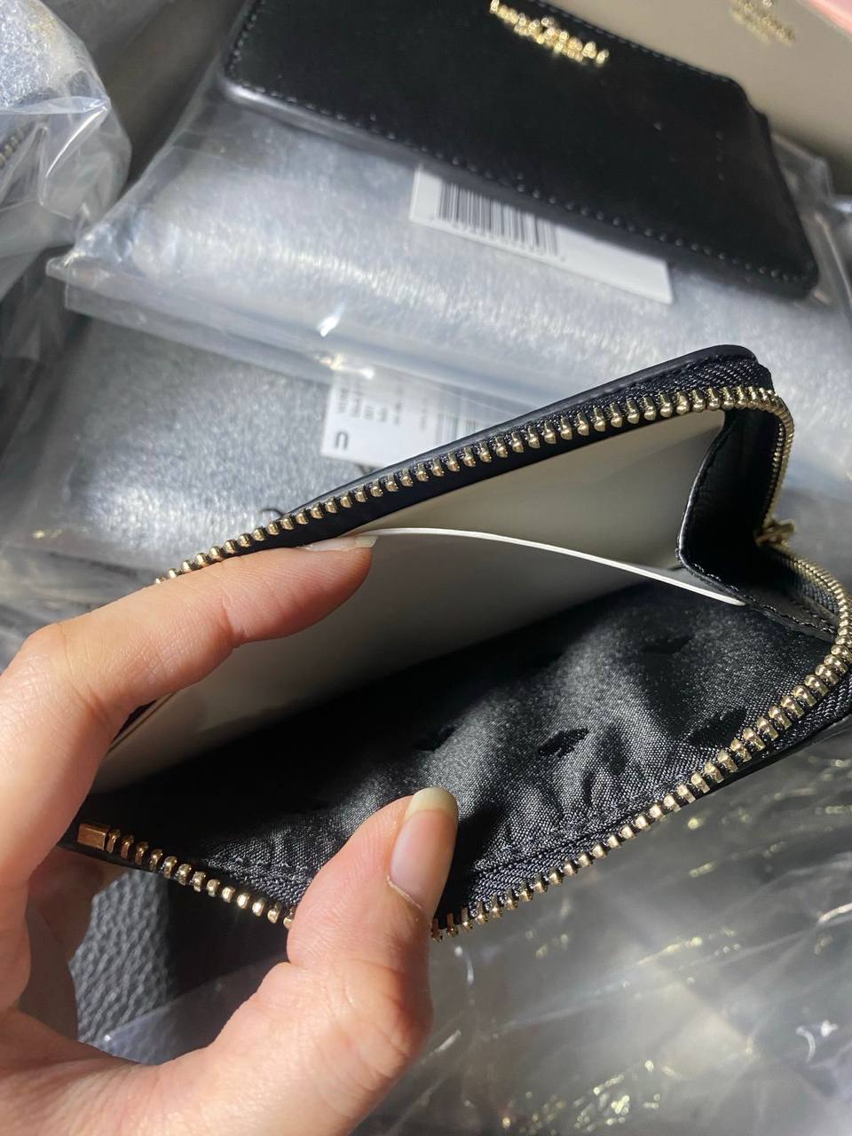 ORIG & IMPORTED Kate Spade KS Darcy Medium L Zip Card Holder Black Wallet