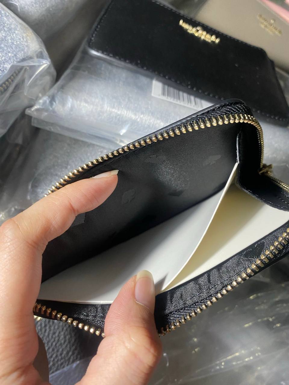ORIG & IMPORTED Kate Spade KS Darcy Medium L Zip Card Holder Black Wallet