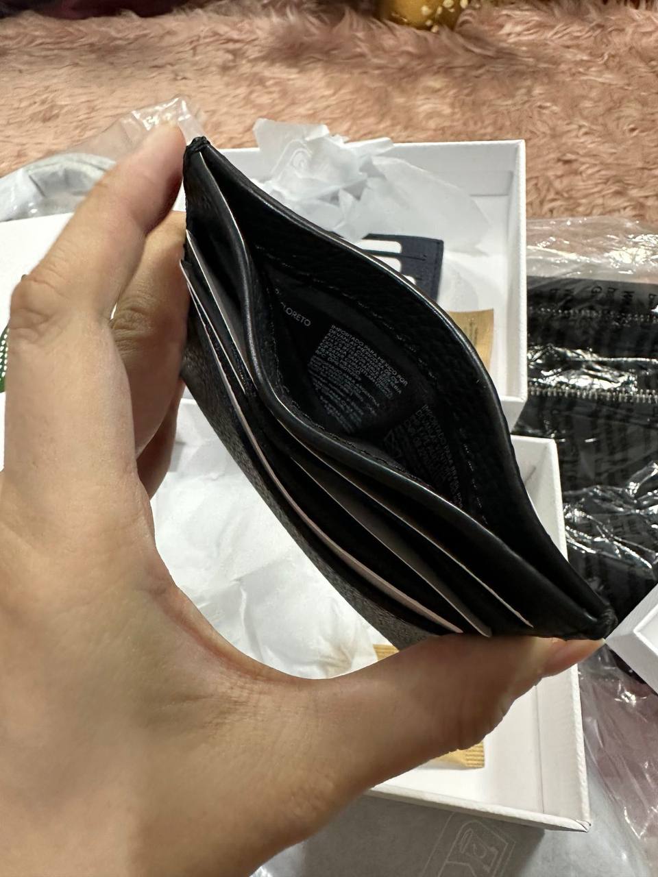 ORIG & IMPORTED LACOSTE Card Holder Small Wallet Black / Blue