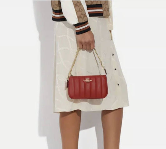 ORIG & IMPORTED RARE Coach Nolita 19 Chain Quilted Pink Small Bag