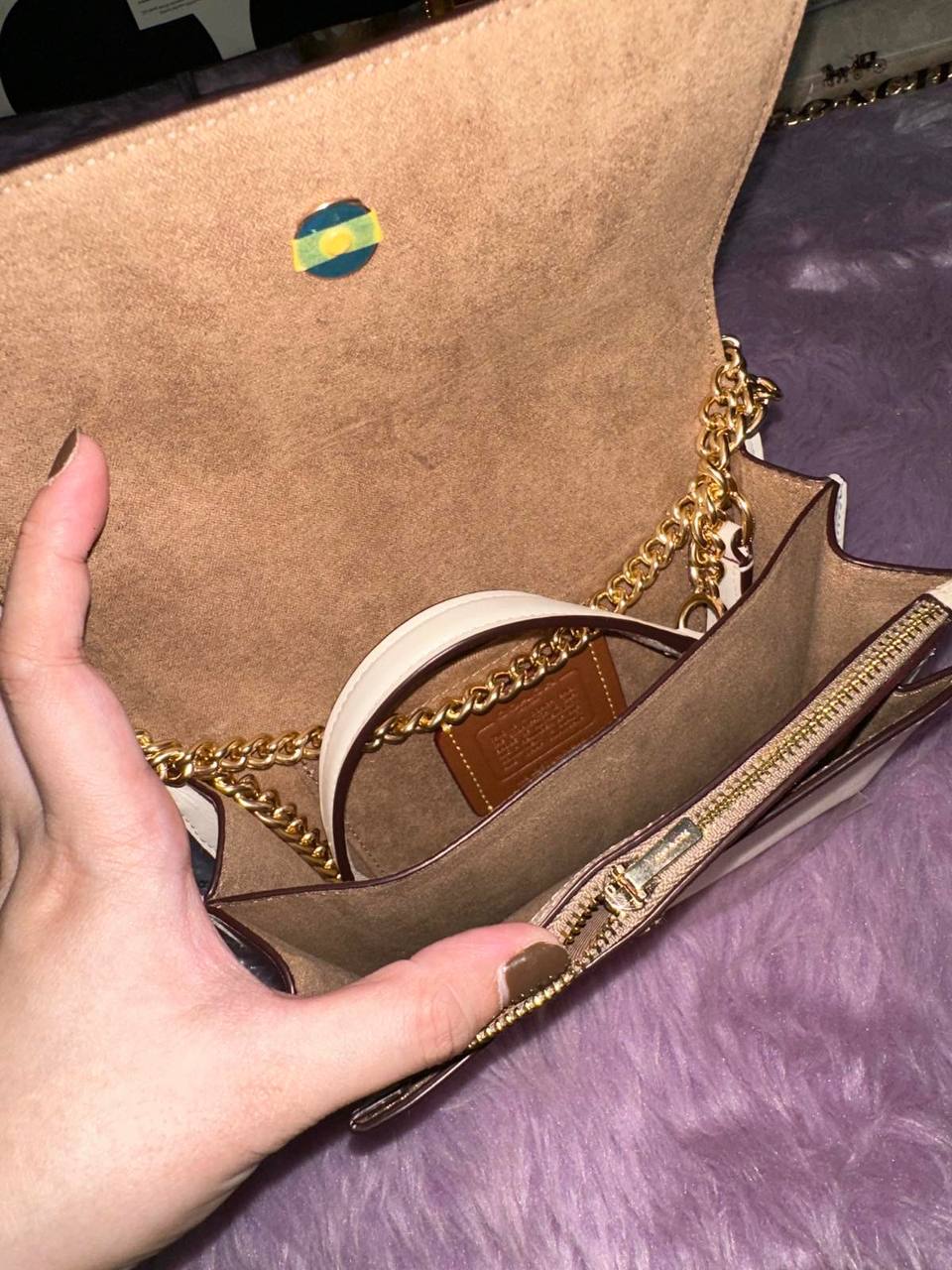 ORIG & IMPORTED Coach Mini Klare Crossbody Small Bag In Signature Canvas in SAND/CHALK