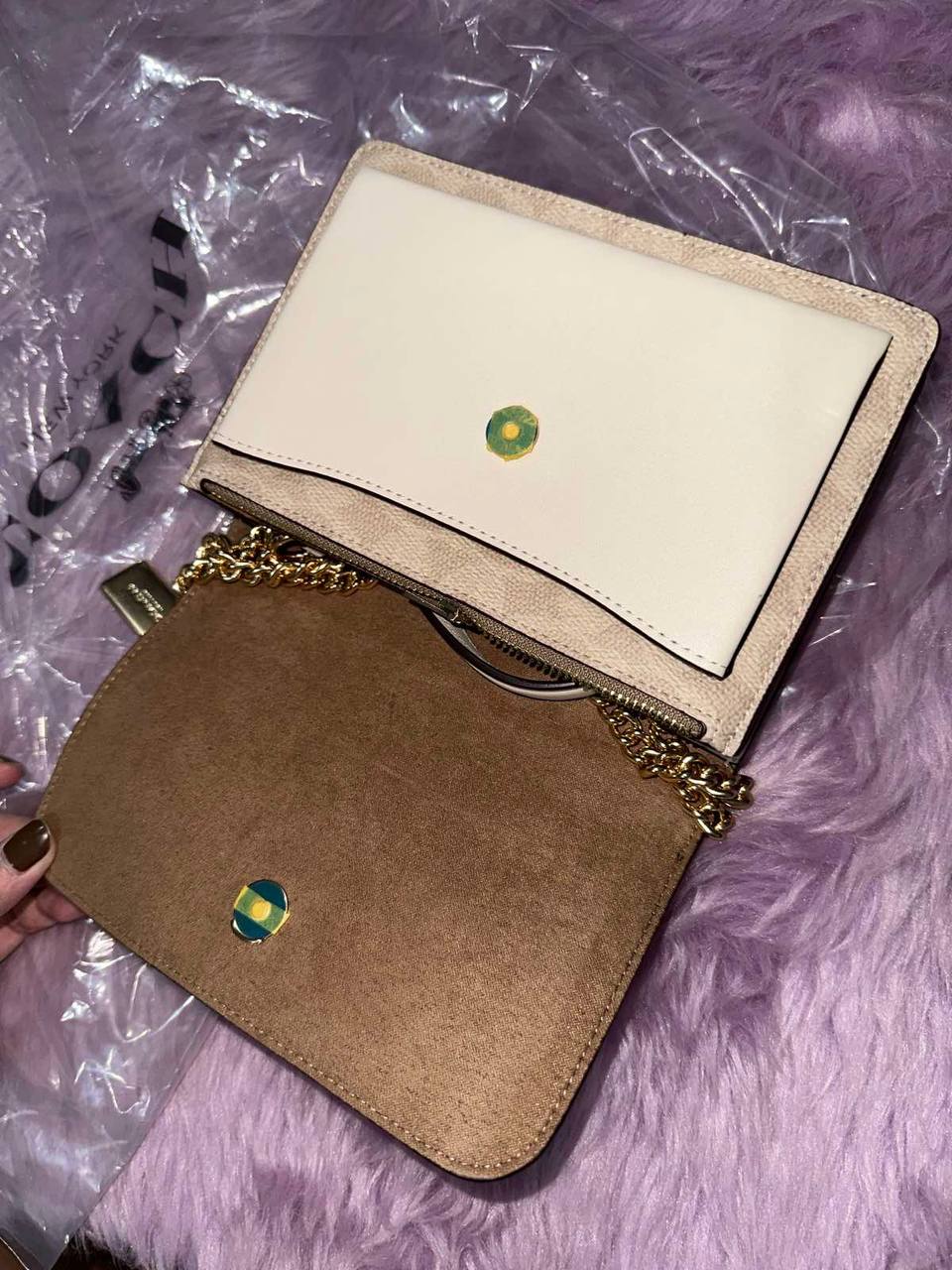ORIG & IMPORTED Coach Mini Klare Crossbody Small Bag In Signature Canvas in SAND/CHALK