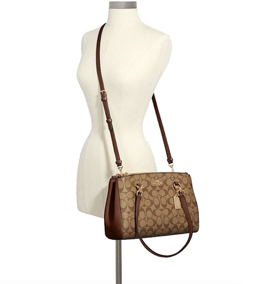 ORIG Preloved Coach Etta Carryall Large Khaki Brown Bag