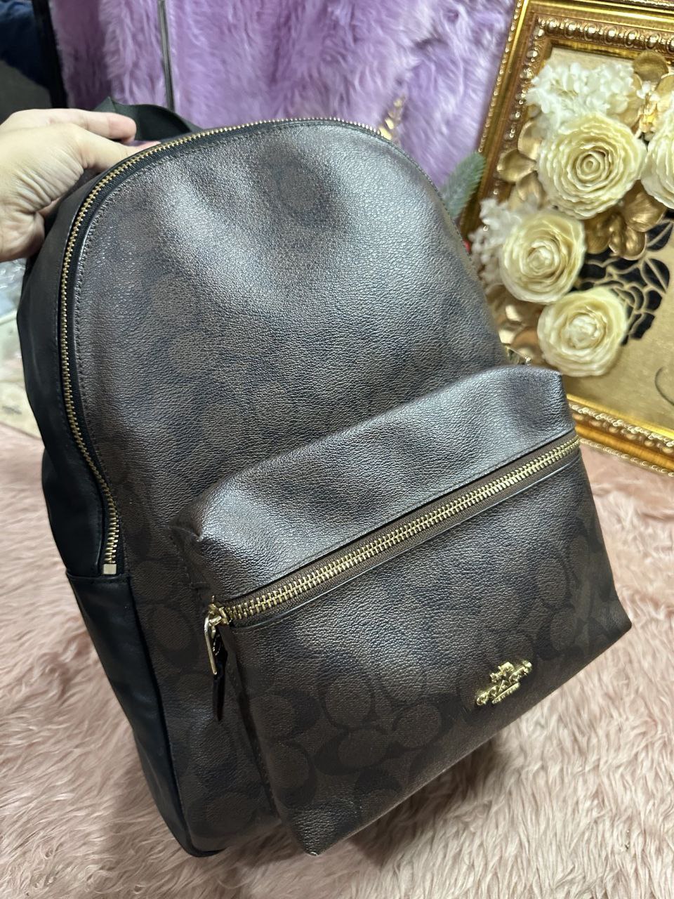 ORIG Preloved Coach Charlie Large Brown Backpack