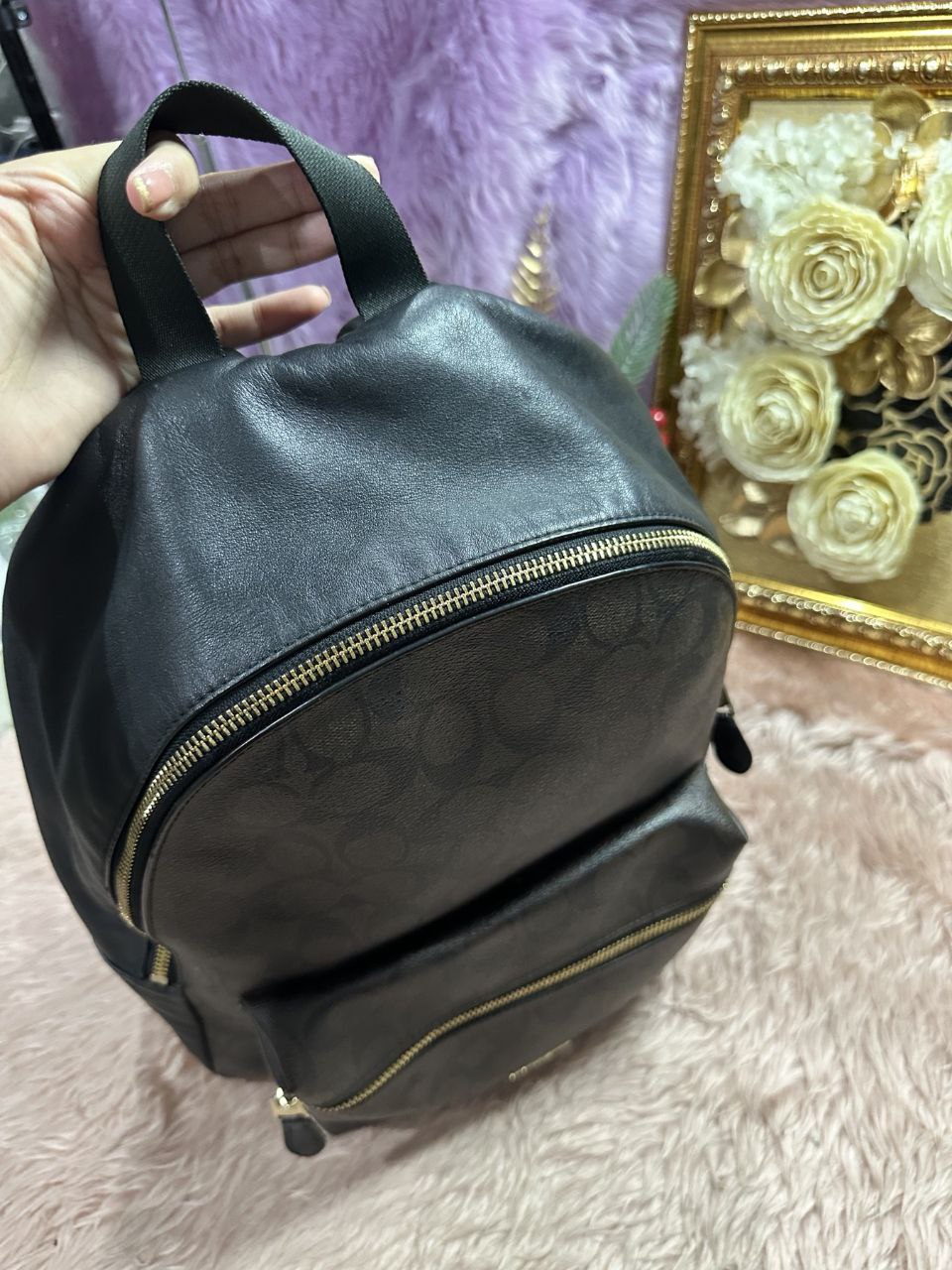 ORIG Preloved Coach Charlie Large Brown Backpack
