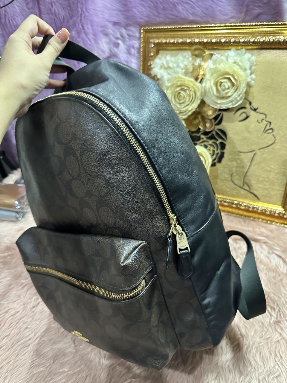 ORIG Preloved Coach Charlie Large Brown Backpack