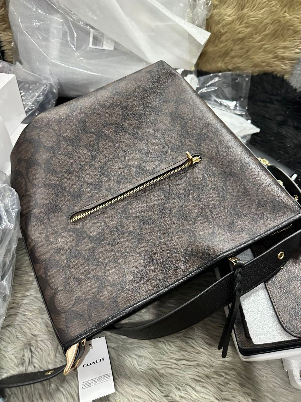 ORIG & IMPORTED COACH Val Duffle Large Bag Brown