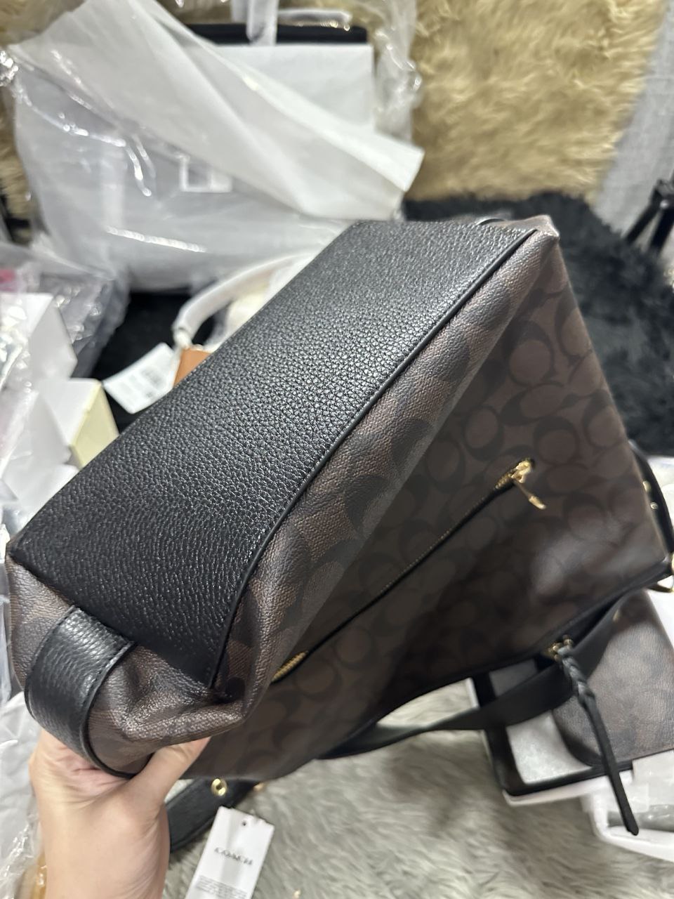 ORIG & IMPORTED COACH Val Duffle Large Bag Brown