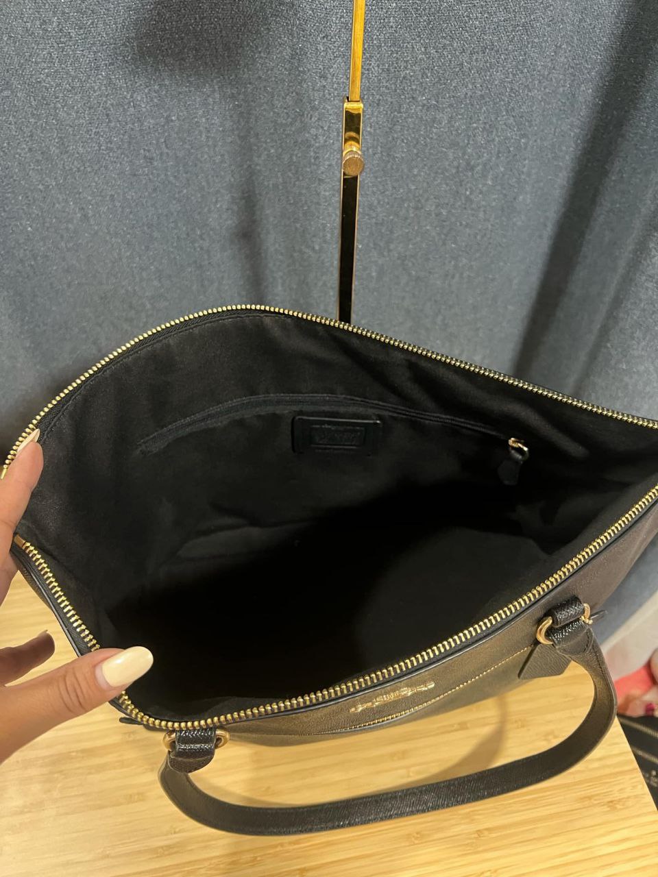 ORIG Preloved Coach Gallery Tote Black Large Bag