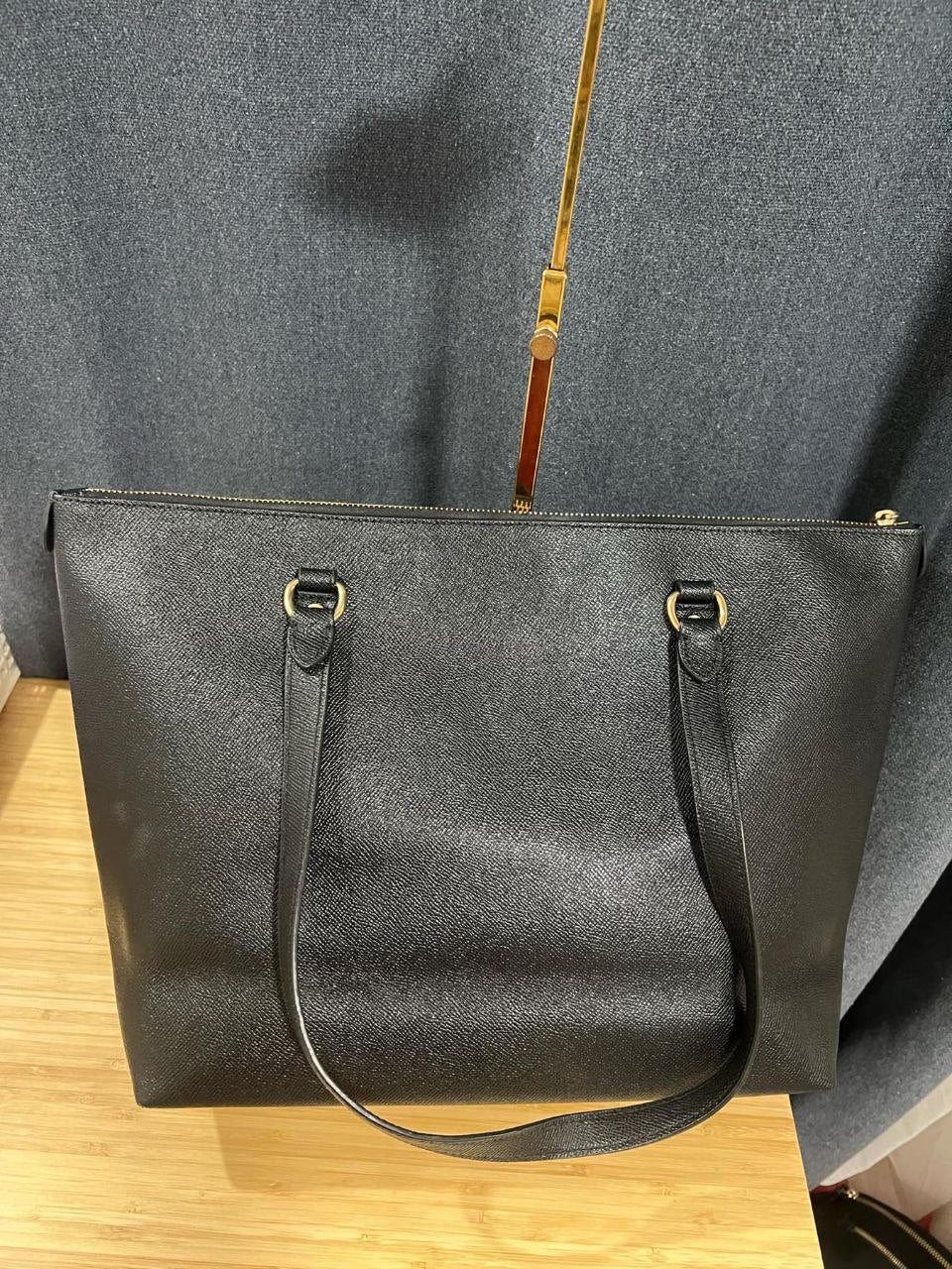 ORIG Preloved Coach Gallery Tote Black Large Bag