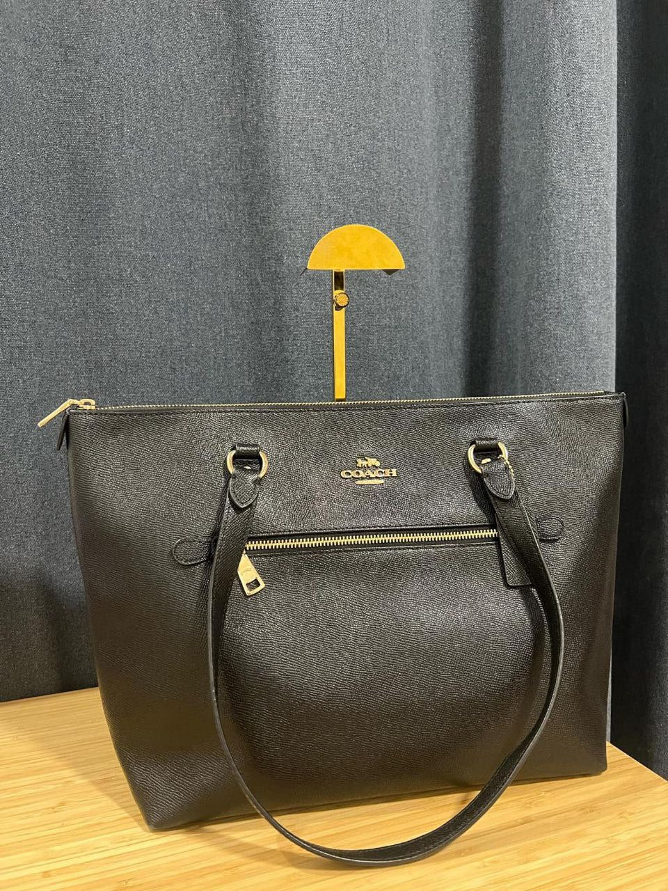 ORIG Preloved Coach Gallery Tote Black Large Bag