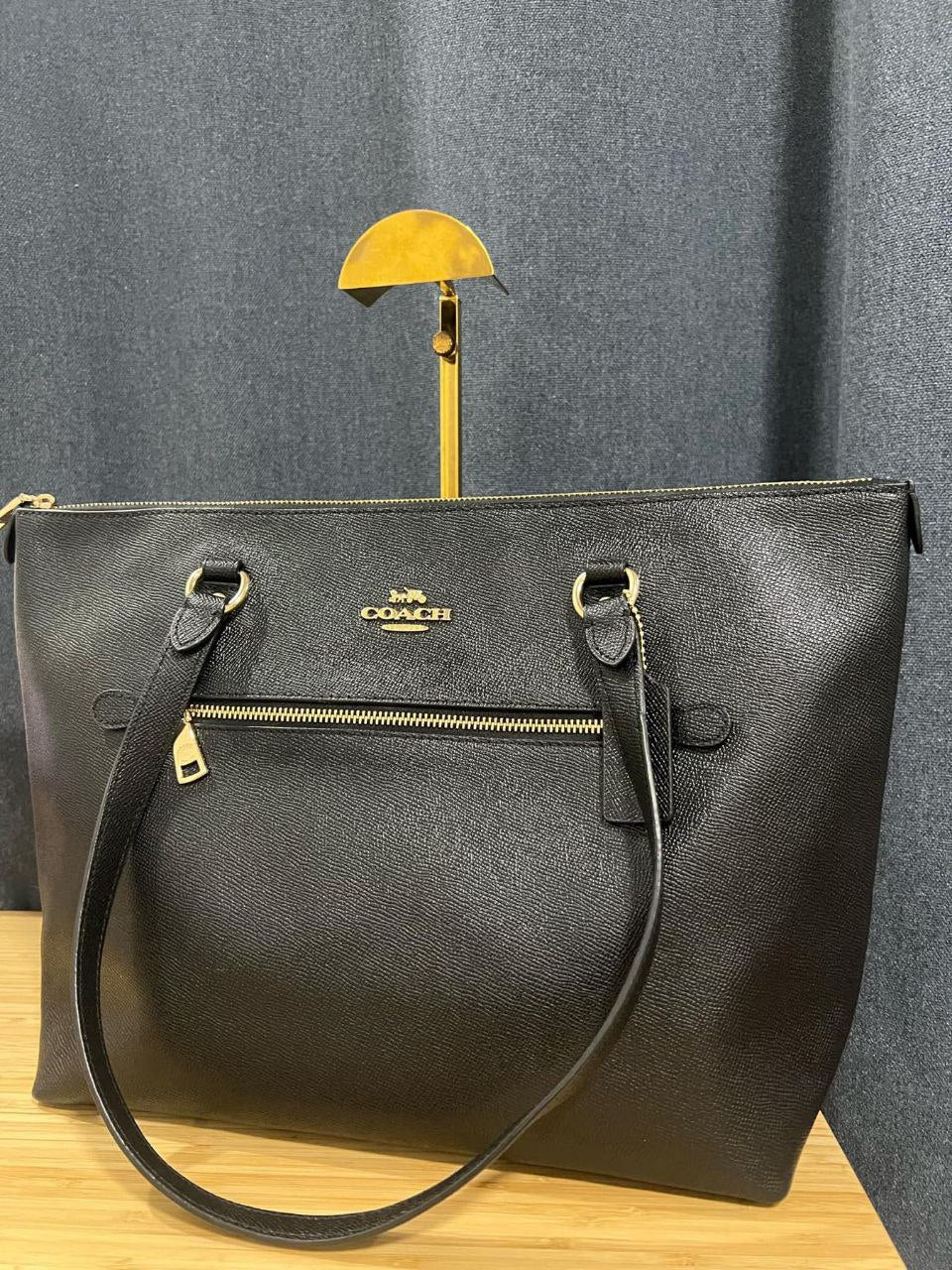ORIG Preloved Coach Gallery Tote Black Large Bag