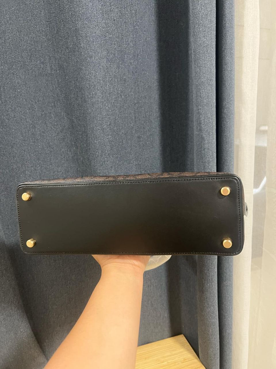 ORIG & IMPORTED COACH Katy Satchel In Signature Canvas Brown Bag