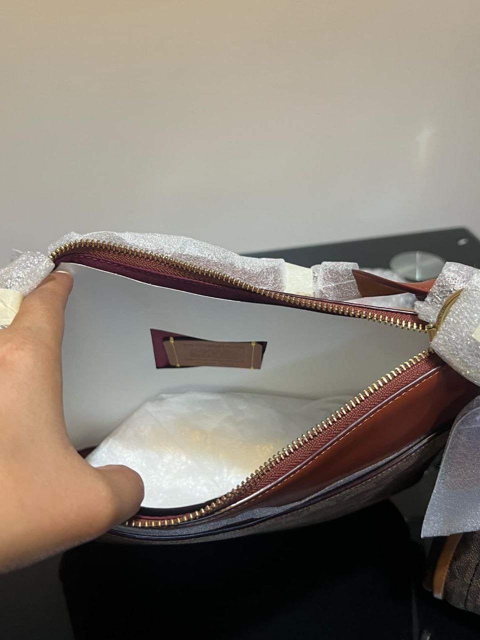 ORIG & IMPORTED COACH Retail Chaise Crossbody Bag In Signature Canvas Brown Tan
