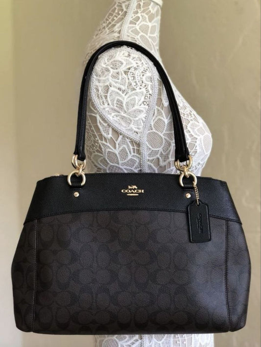 ORIG Preloved Coach Large Brooke Carryall Shoulder Bag Brown