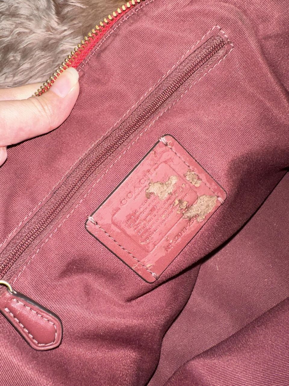ORIG Preloved Coach Katy Satchel In Signature Canvas Red Bag