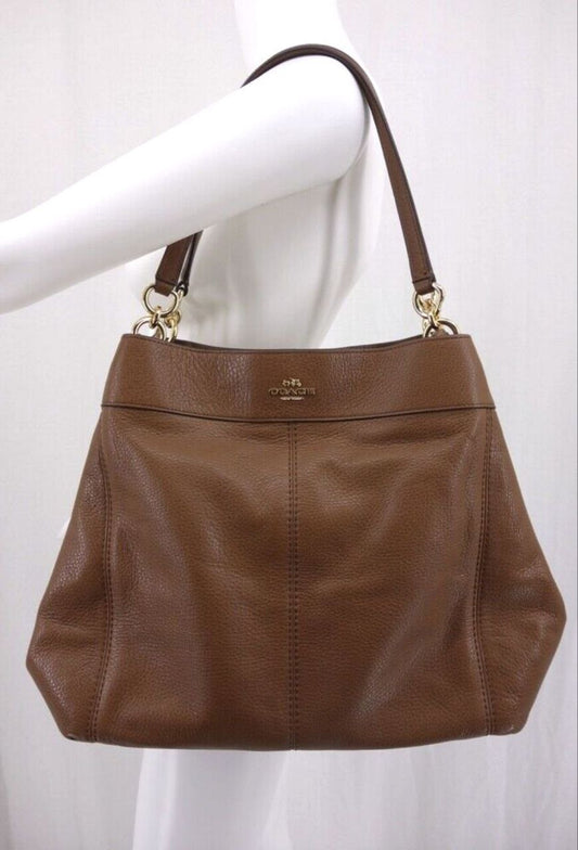 ORIG Preloved Coach Lexy Large Hobo Shoulder Bag Brown