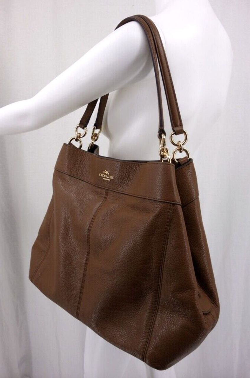 ORIG Preloved Coach Lexy Large Hobo Shoulder Bag Brown