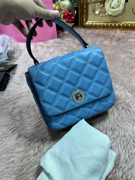 ORIG Preloved Kate Spade KS Natalia Square Crossbody Handbag Blue Small Bag
