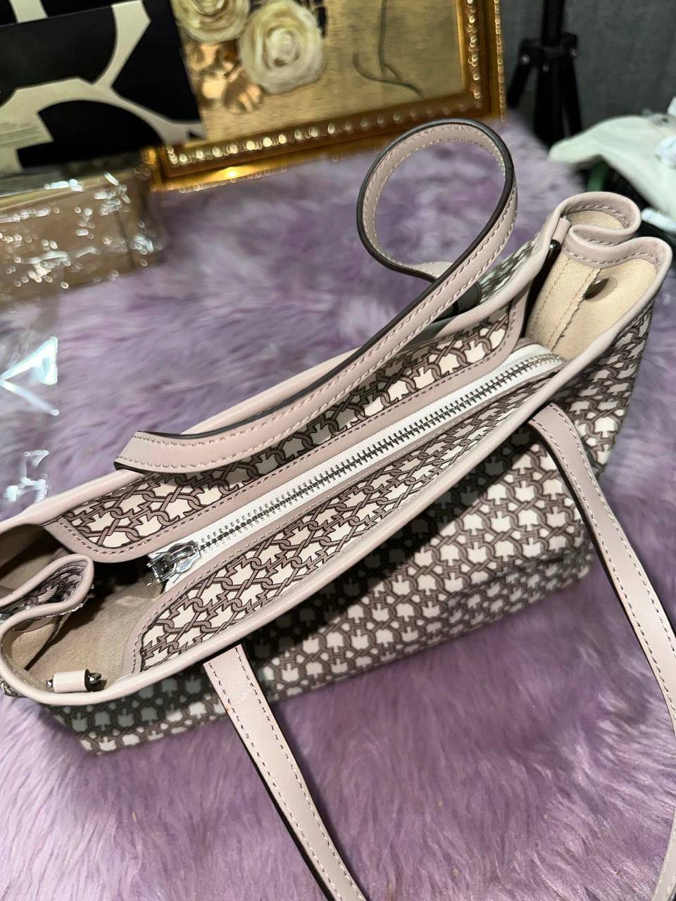 ORIG Preloved Kate Spade KS Link Mini Tote Beige Bag