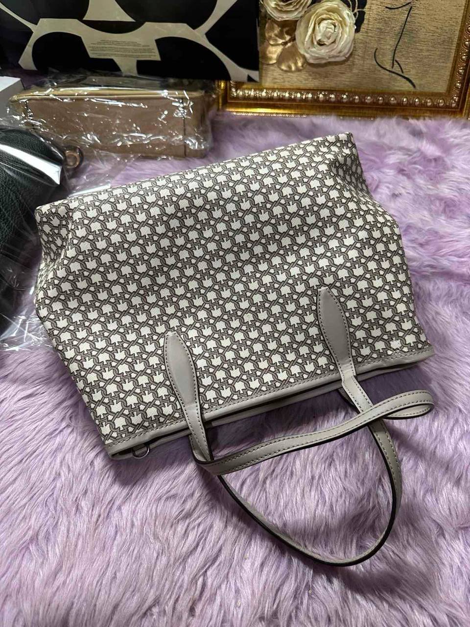 ORIG Preloved Kate Spade KS Link Mini Tote Beige Bag