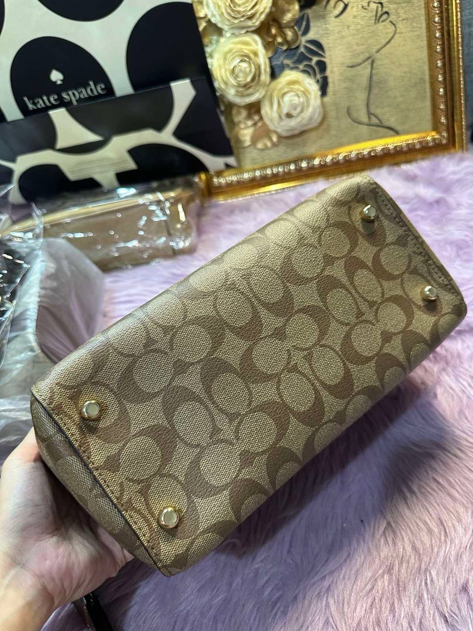 ORIG Preloved Coach Rowan Satchel Khaki Brown Bag