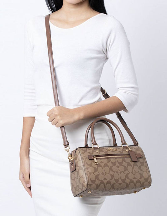 ORIG Preloved Coach Rowan Satchel Khaki Brown Bag