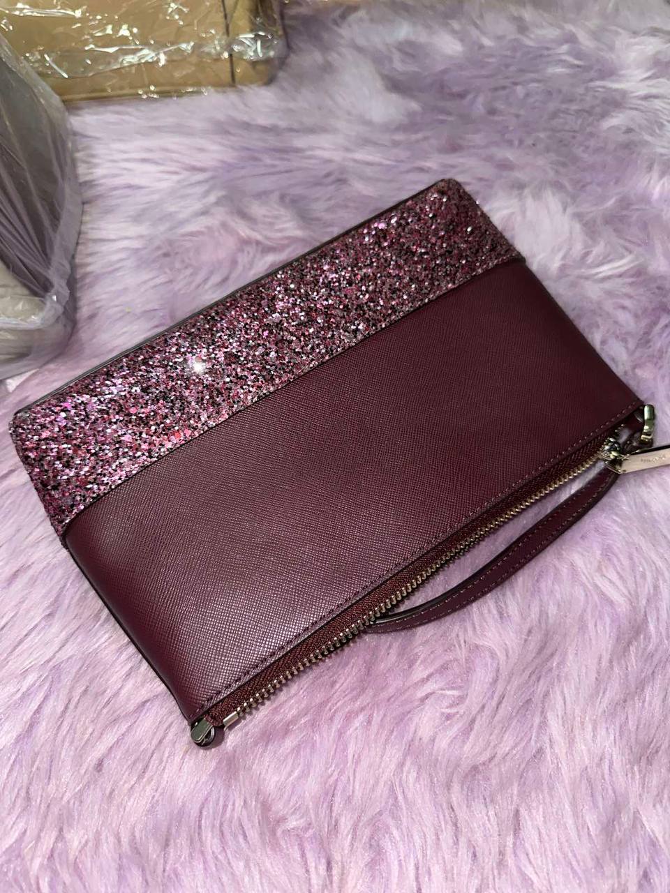 ORIG Preloved Kate Spade KS Greta Glitter Ramey Crossbody Small Pink Bag