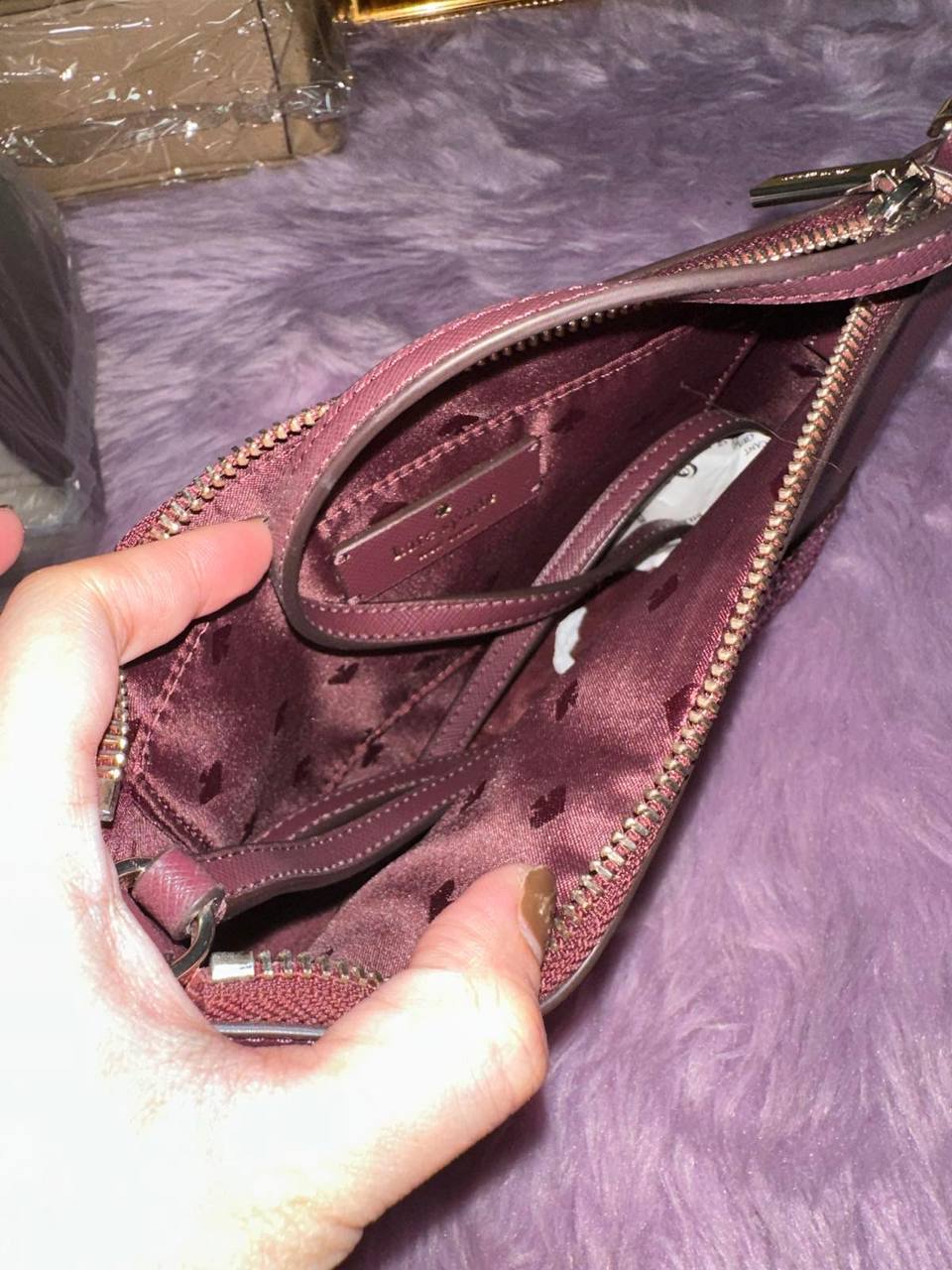 ORIG Preloved Kate Spade KS Greta Glitter Ramey Crossbody Small Pink Bag