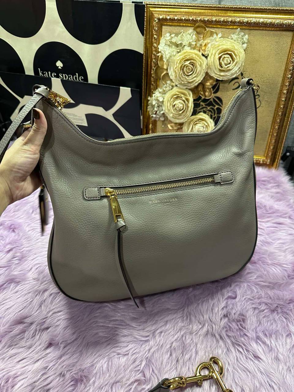 ORIG Preloved Marc Jacobs MJ Recruit Hobo Large Satchel Brown Bag