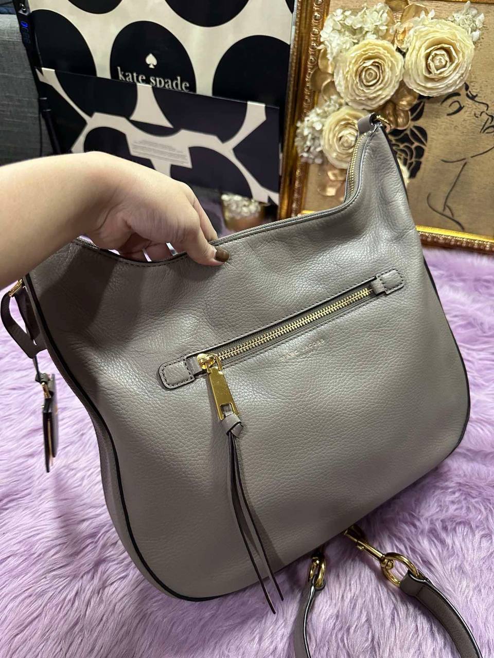 ORIG Preloved Marc Jacobs MJ Recruit Hobo Large Satchel Brown Bag