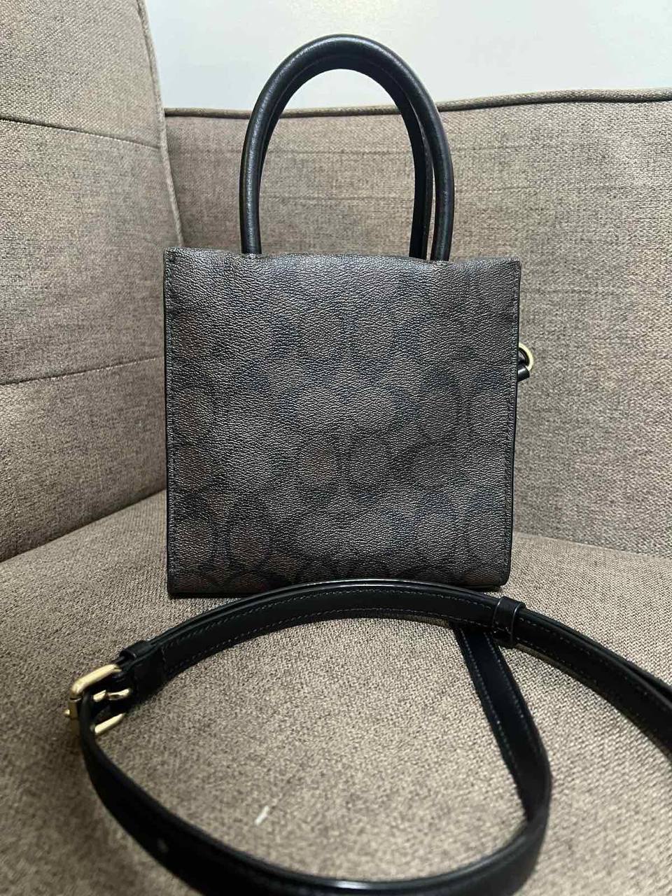 ORIG Preloved Coach RARE Mini Cally Crossbody Small Brown Bag
