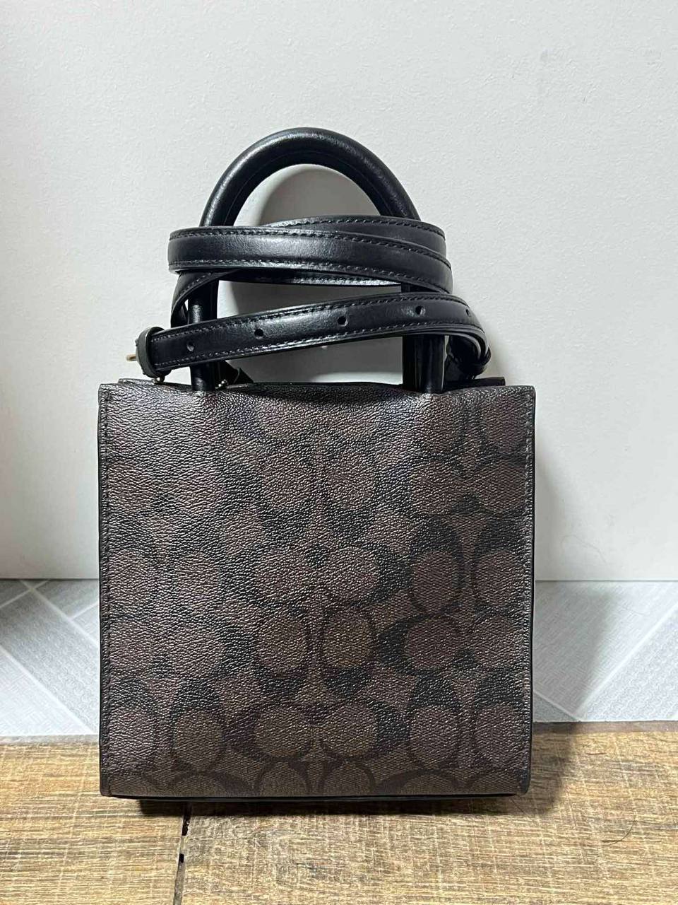ORIG Preloved Coach RARE Mini Cally Crossbody Small Brown Bag