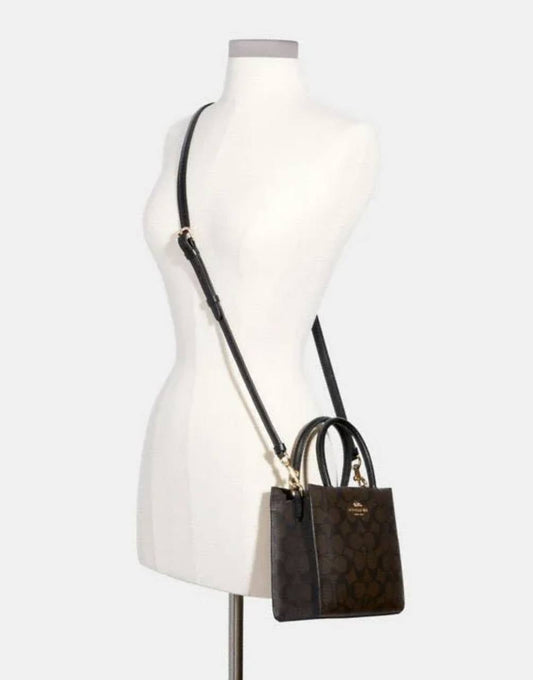 ORIG Preloved Coach RARE Mini Cally Crossbody Small Brown Bag