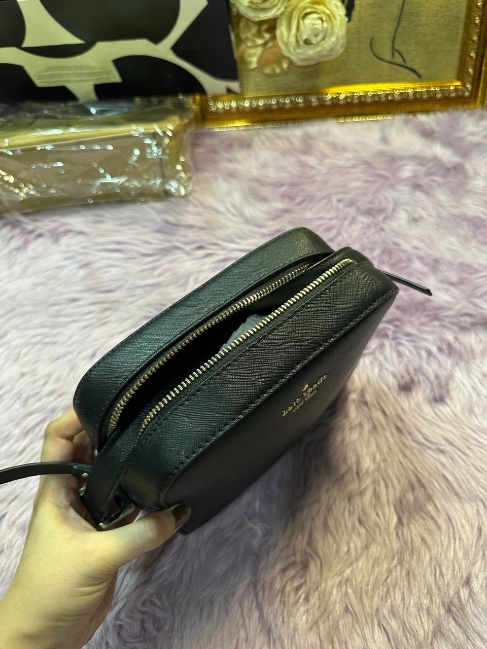 ORIG Preloved Kate Spade KS Newbury Lane Cammie Camera Black Crossbody Bag