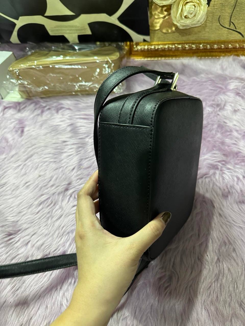 ORIG Preloved Kate Spade KS Newbury Lane Cammie Camera Black Crossbody Bag