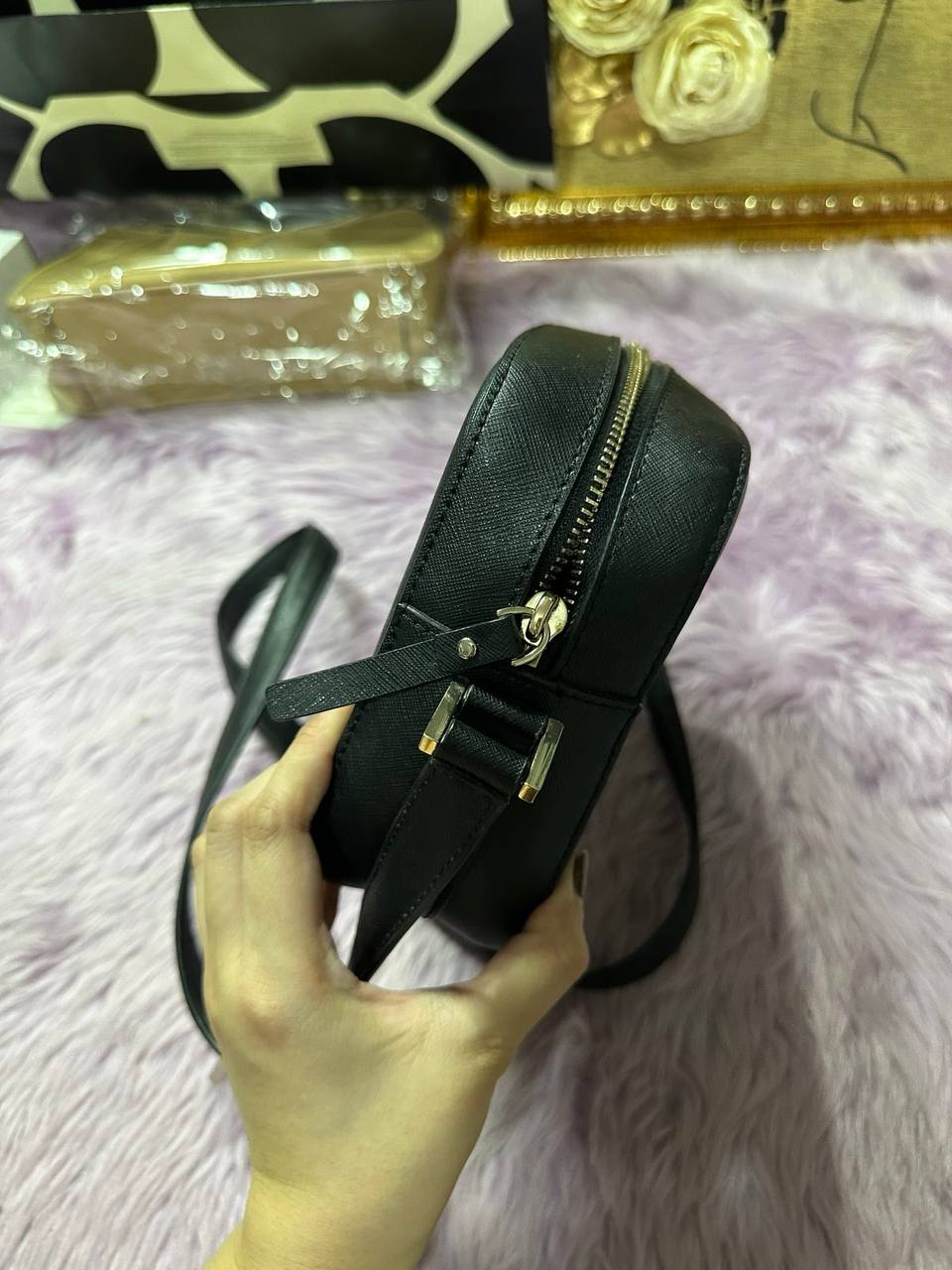 ORIG Preloved Kate Spade KS Newbury Lane Cammie Camera Black Crossbody Bag