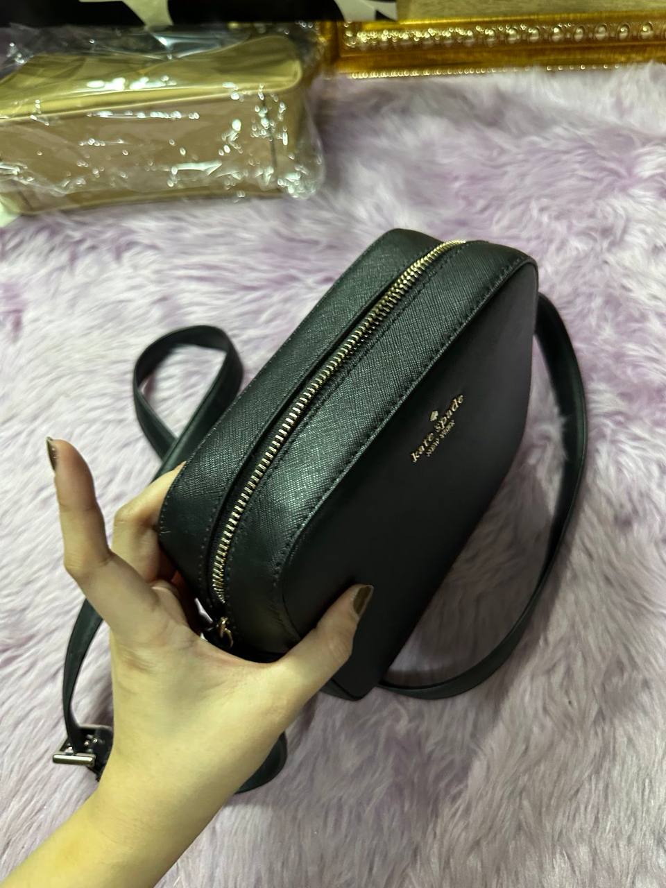 ORIG Preloved Kate Spade KS Newbury Lane Cammie Camera Black Crossbody Bag