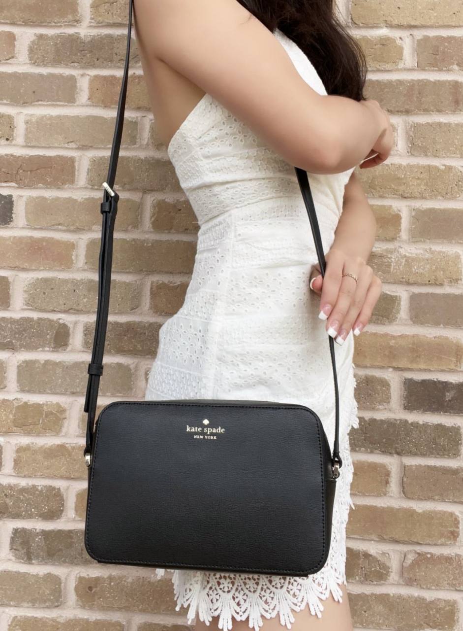 ORIG Preloved Kate Spade KS Newbury Lane Cammie Camera Black Crossbody Bag